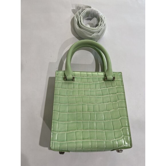 Stolen Girlfriends Club Tour Buddy Acid Croc Mini Cross Body Tote Bag in Lime - Picture 3 of 7